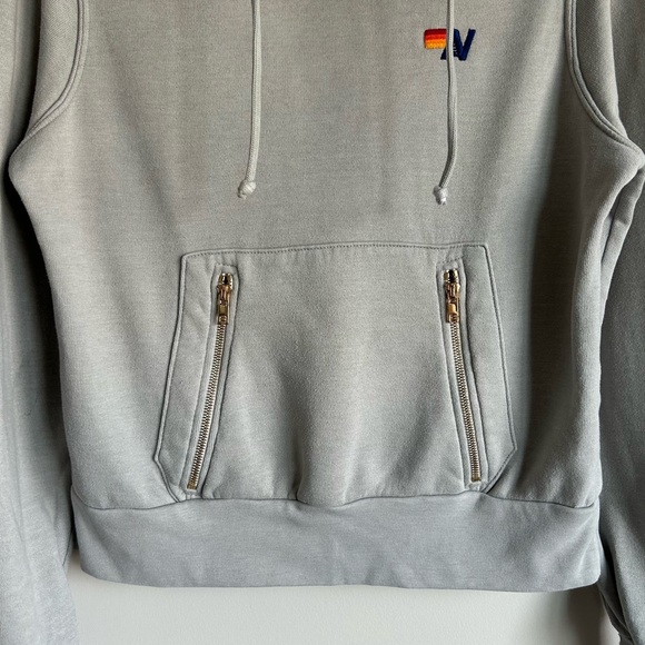 Aviator Nation Ninja Hoodie Light Grey Womens XS - Picture 6 of 8